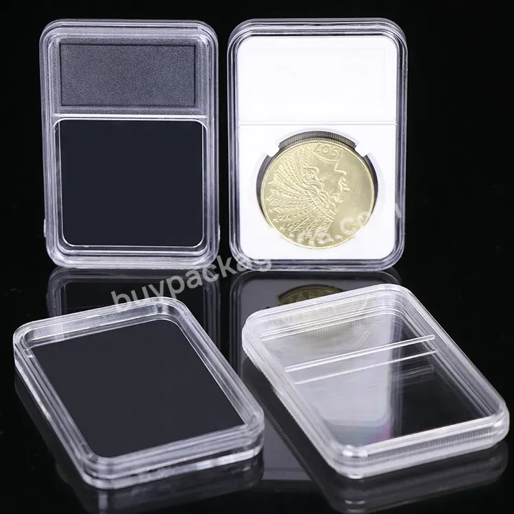 Customized Clear Acrylic Coin Display Case Slab Holder Storage Box Graded Coin Slab Collection Metal Coin Boxes Display Slab