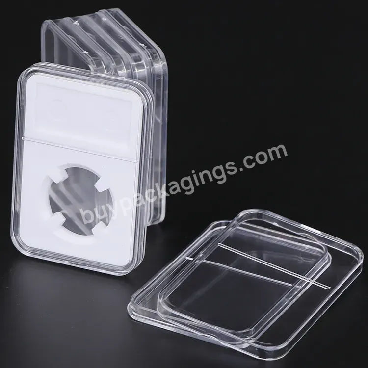 Customized Clear Acrylic Coin Display Case Slab Holder Storage Box Graded Coin Slab Collection Metal Coin Boxes Display Slab