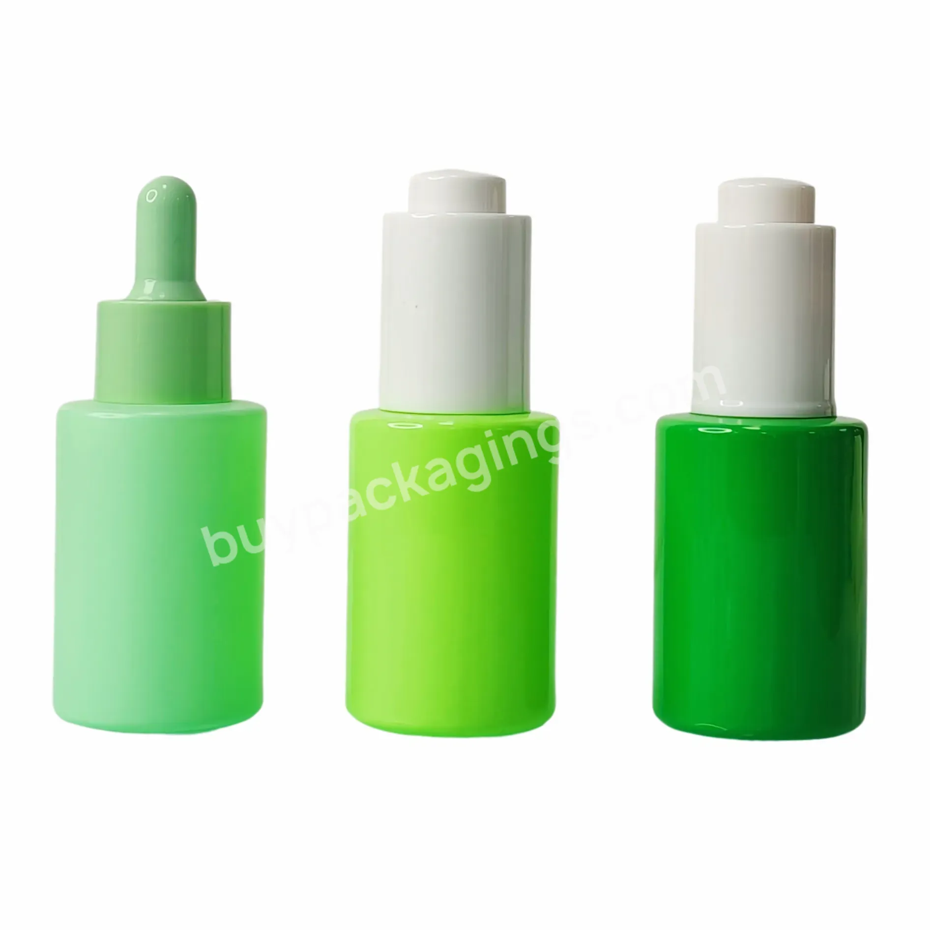 Customized Color And Printing 30ml 1oz 50ml Green Blue Hair Oil Lotion Serum Cosmetic Colorful Glass Dropper Bottle