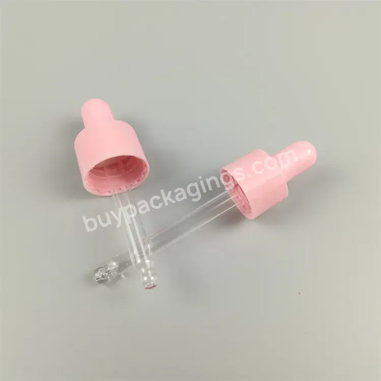 Customized Color Essential Oil Dropper Glass Pipette Dropper Cap 18/410 20/410 24/410