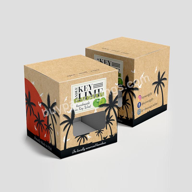 Customized Color Printed Cardboard Good Quality Gift Candle Packaging Box