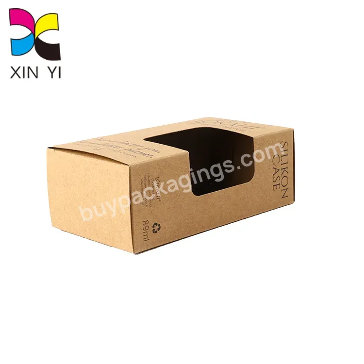 Customized Color Printing Low Moq Rigid Paper Window Opening Kraft Paper Box