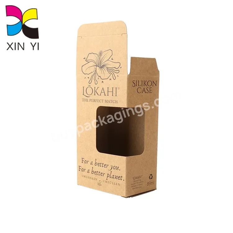 Customized Color Printing Low Moq Rigid Paper Window Opening Kraft Paper Box