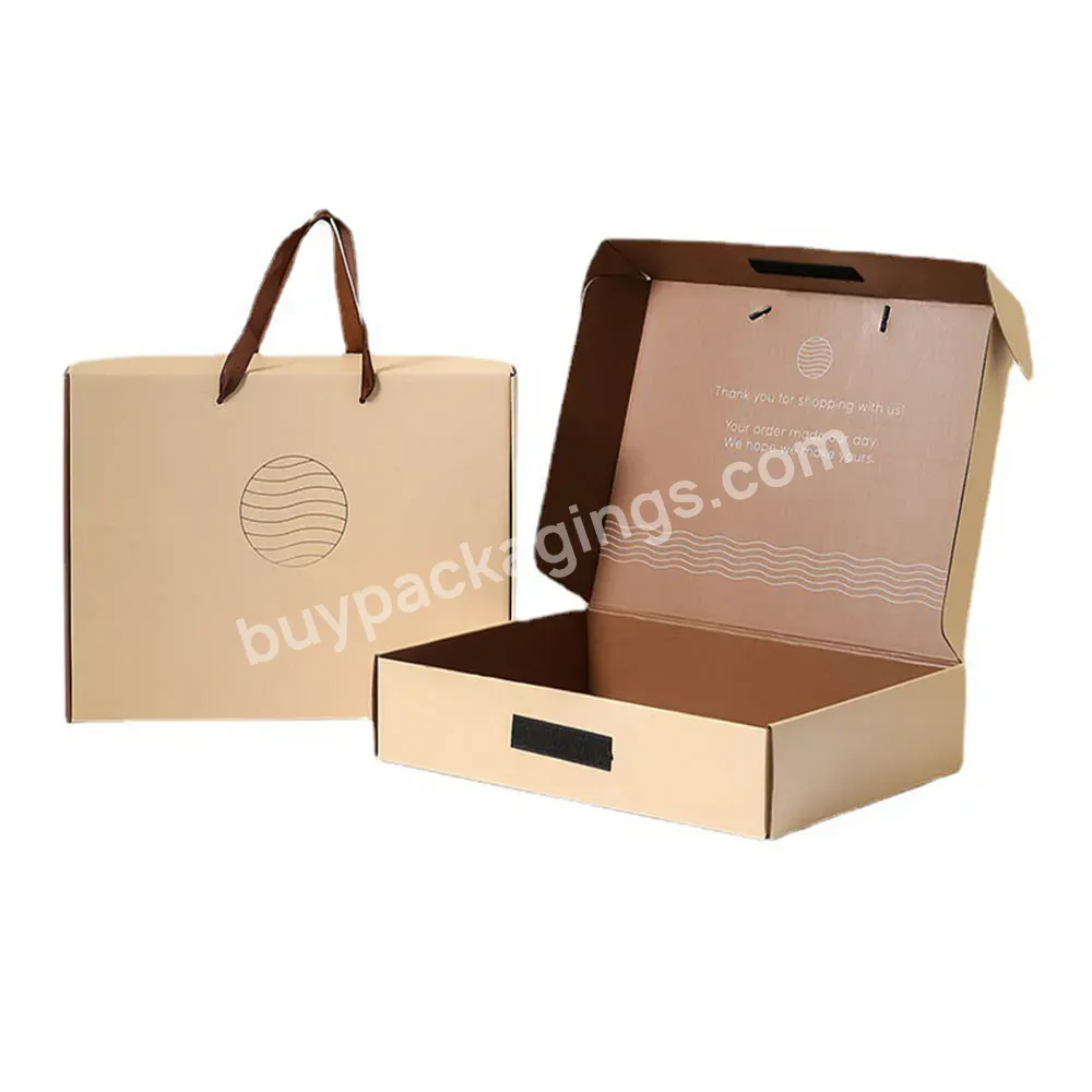 Customized Colored Cardboard Mailer Clothing Shoes Boxes With Hand Packaging Box For Clothing
