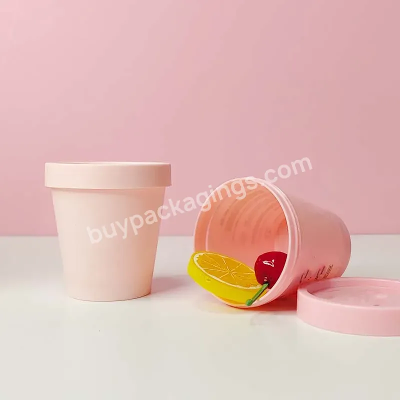 Customized Colorful Plastic Body Butter 50g 100g 200g 250g Ice Cream Jar Pp Mud Container Body Cream Jar