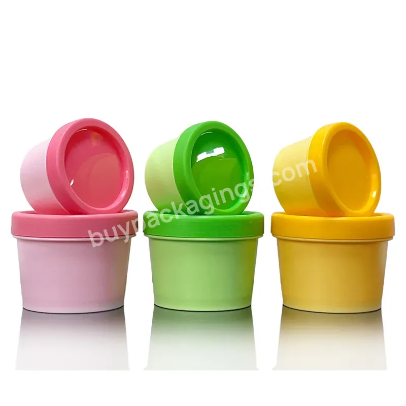 Customized Colorful Plastic Body Butter 50g 100g 200g Ice Cream Jar Pp Mud Container Body Cream Jars For Scrubs