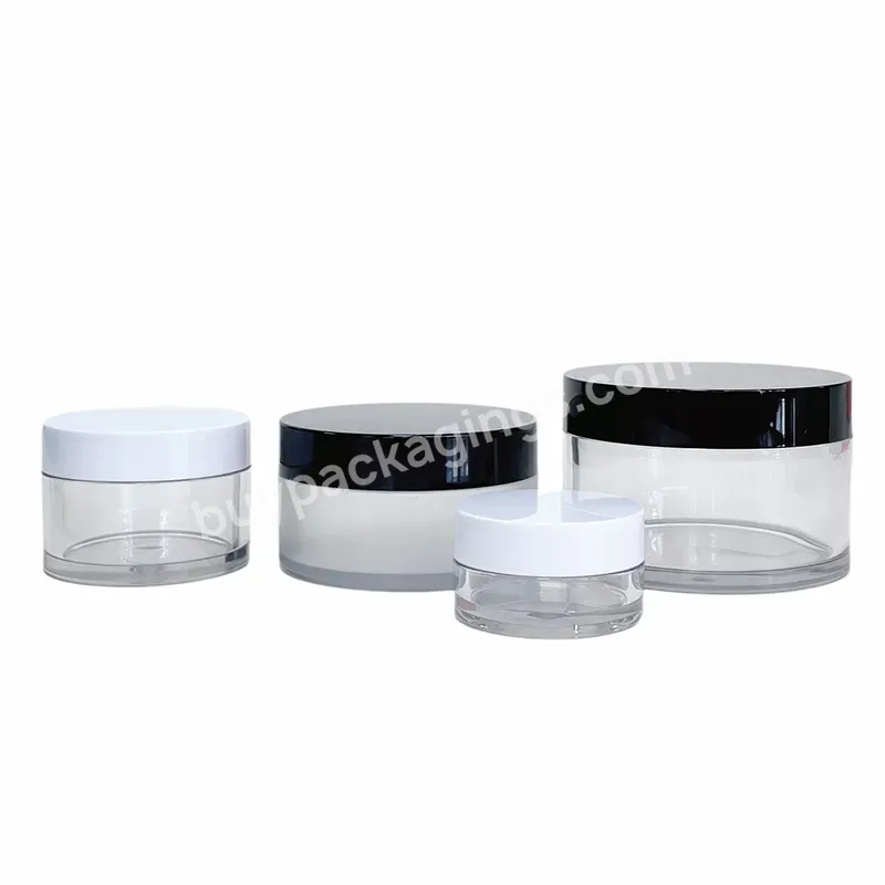 Customized Container Plastic Thick Wall Jar Pet Thick Wall Cosmetic Cream Jar 0.5 1oz 2 Oz 3oz 5oz 6oz Face Cream Custom Color