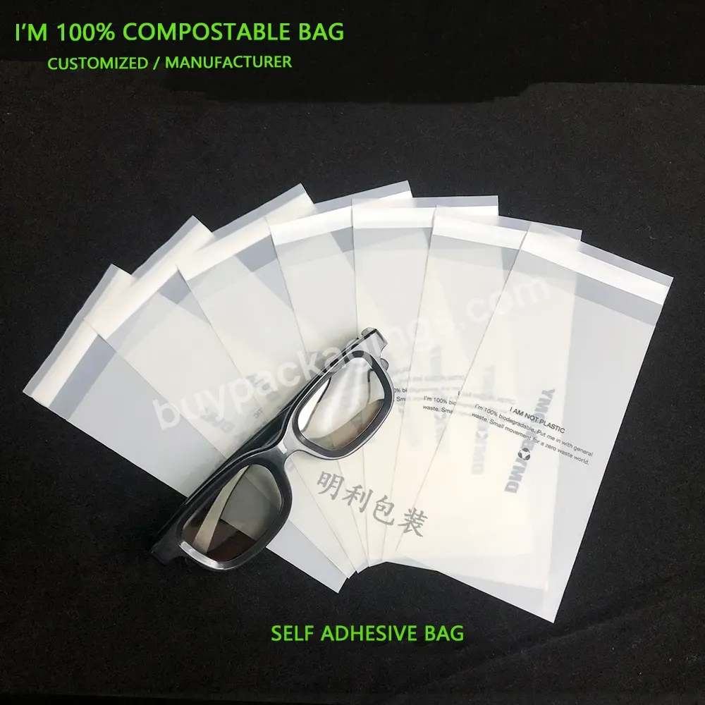 Customized Cornstarch Pla Compostable Bags 100% Biodegradable Zipper Bags Compostable Glasses Bag - Buy Compostable Self Adhesive Packaging Bags,100% Biodegradable Clothing Garment Packaging Bags,100% Biodegradable Compostable Courier Bags.