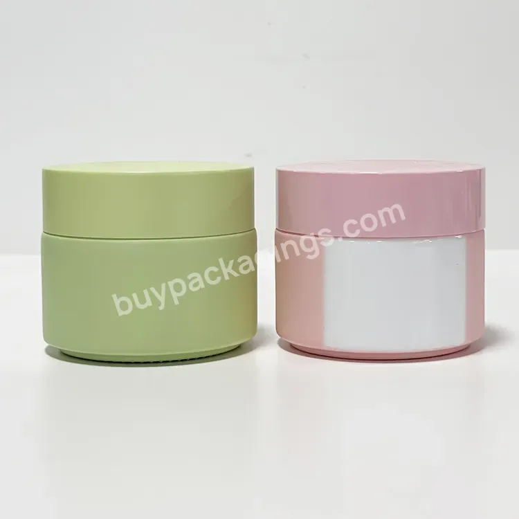 Customized Cosmetic Glass Cream Jar 5g 10g 15g 20g 30g 50g 60g 100g Glass Green Pink White Frosted Jar For Cream