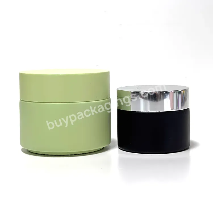 Customized Cosmetic Glass Cream Jar 5g 10g 15g 20g 30g 50g 60g 100g Glass Green Pink White Frosted Jar For Cream