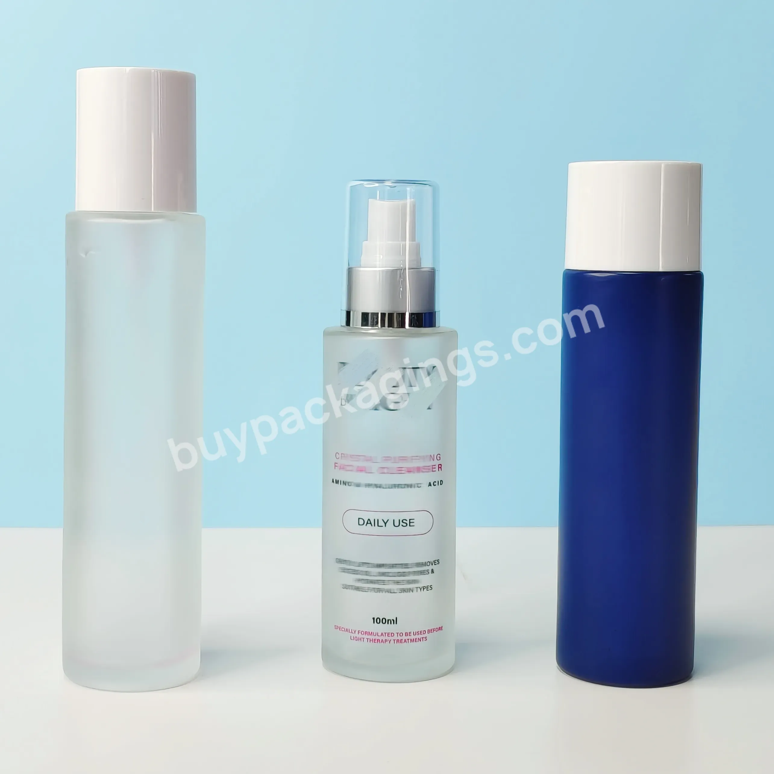 Customized Cosmetic Packaging Skin Care Bottle 30ml 50ml 100ml 120ml 150ml Lotion Cream Essential Oil Glass Bottle