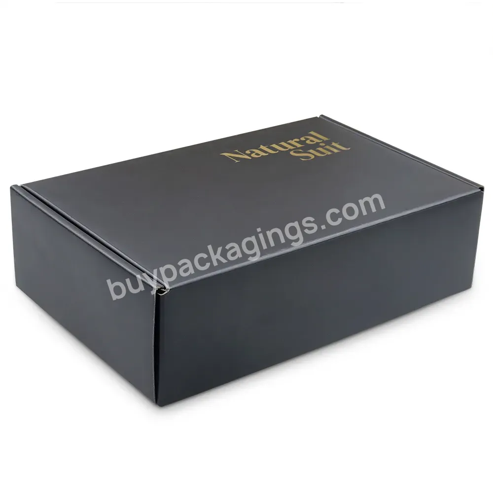 Customized Customer's Logo Eco-friendly Luxury Black Luxury Box Packaging