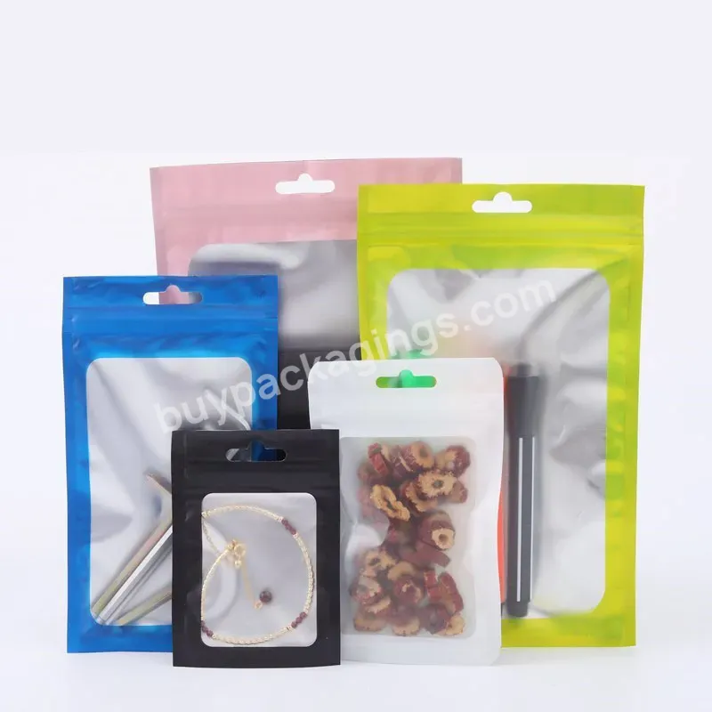 Customized Cute Small Stick Shaped Mylar Bags Up Zip Lock Packing Pouch Bag With Frosted Window