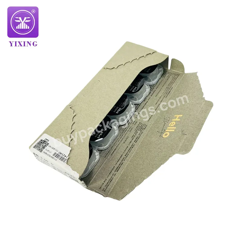 Customized Design Biodegradable Eye Lenses Packaging Recoverable Colored Eye-contact Packing Kraft Paper Boxes