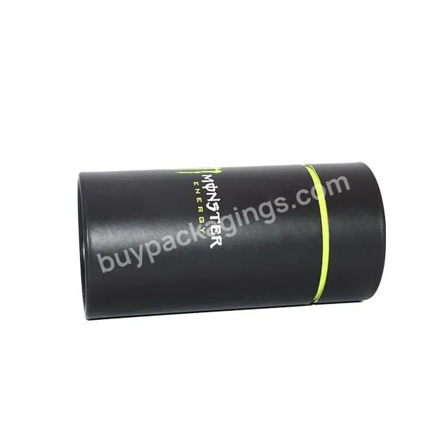 Customized Design Black Printing Cardboard Cylinder Paper Tube Packaging For Glasses