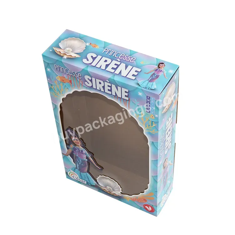 Customized Design Craft Paper Packaging Box Toy Gift Box With Clear Window Packaging