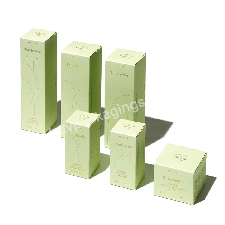 Customized Design Luxury Eco Friendly Full Color Gold Foil 30ml 50ml Beauty Paper Box Skincare Cosmetic Packaging