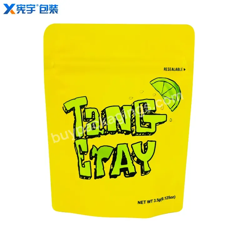 Customized Design Printing Resealable Irregular Plastic 3.5g Candy Biscuit Mel Proof Mylar Bags