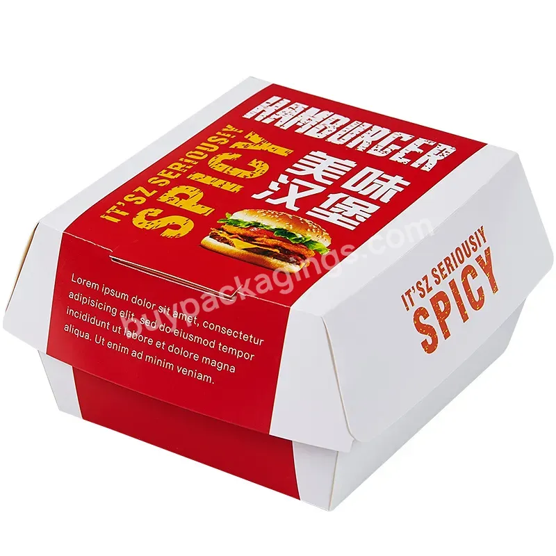 Customized Disposable Food Packaging Hamburger Box Cheap Burger Box Packaging