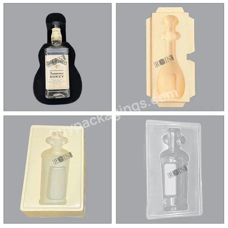 Customized Disposable Plastic Flockingblister Inner Tray Packaging For Wine Bottles And Skin Care Perfume