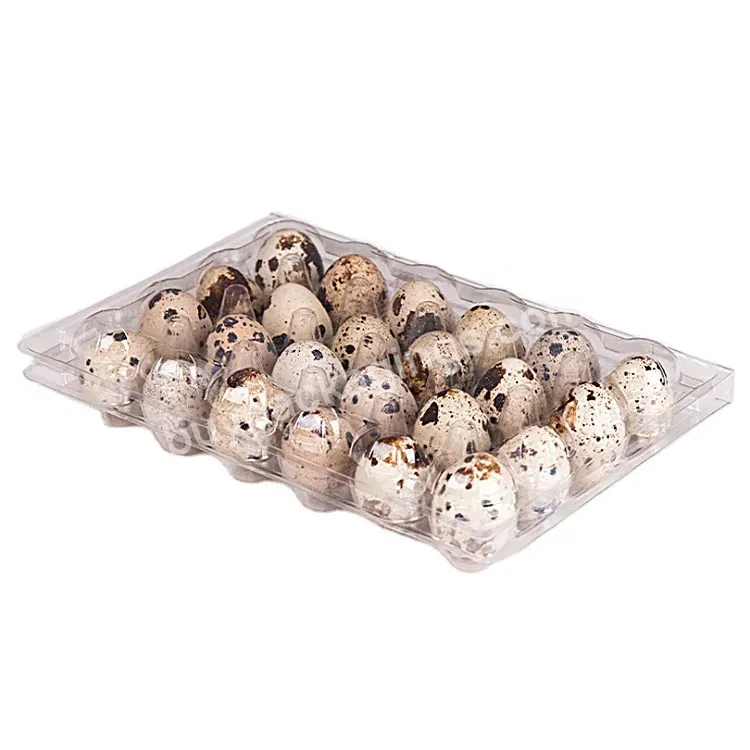 Customized Disposable Transparent 24 Compartment Plastic Blister Egg Tray For Quail Egg Tray With Chicken Duck Egg