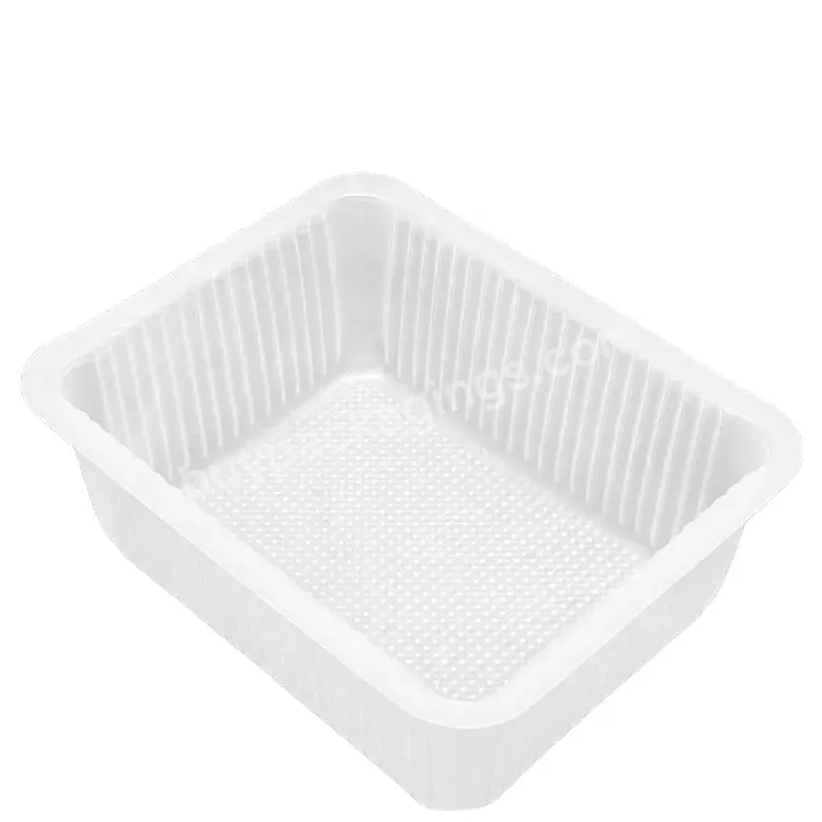 Customized Disposable White Plastic Tray Packaging Tofu Mashed Potato Pudding Mould Container Packaging Tray