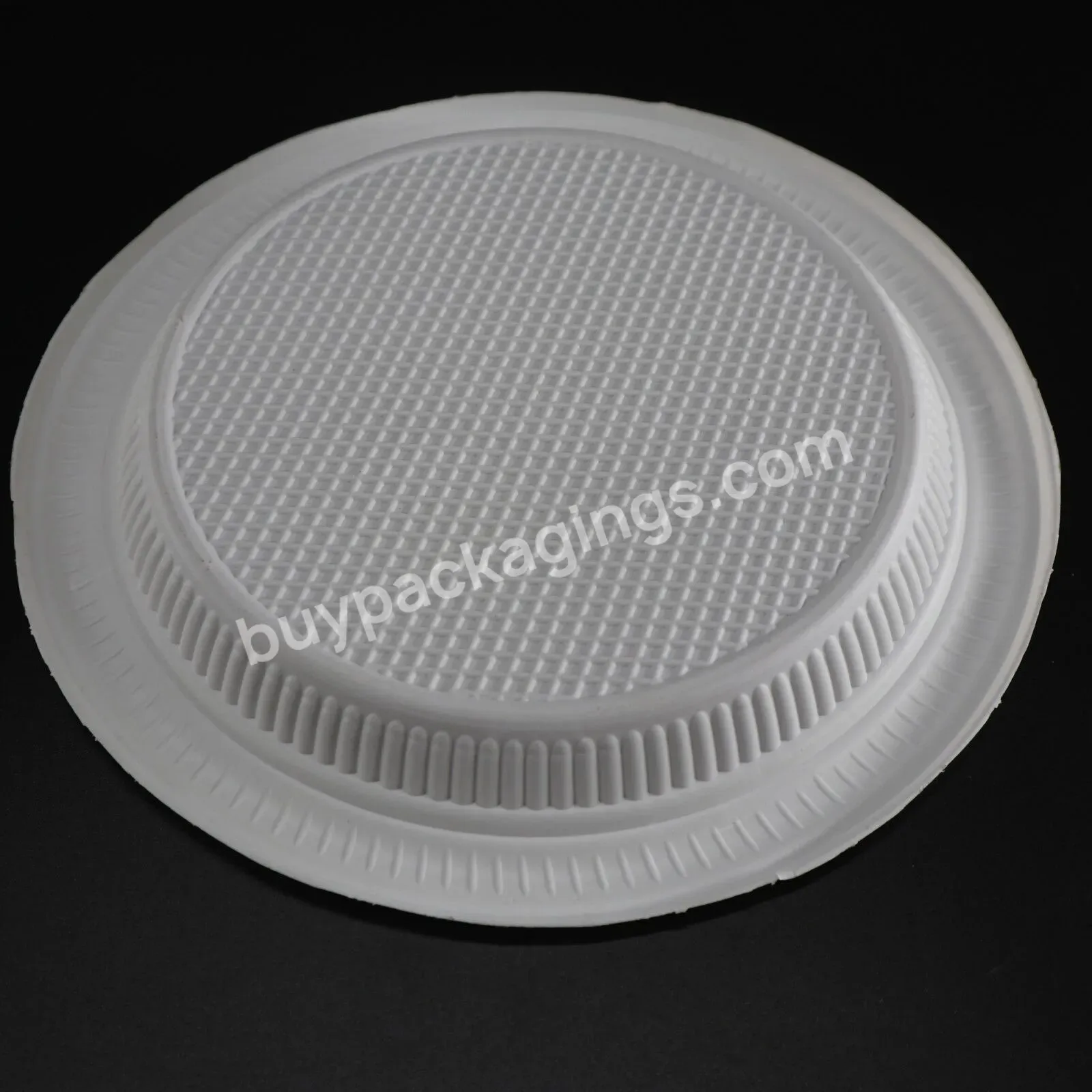 Customized Disposable White Round Plastic Plate Food Tray For Wedding Candy Fruit Plate