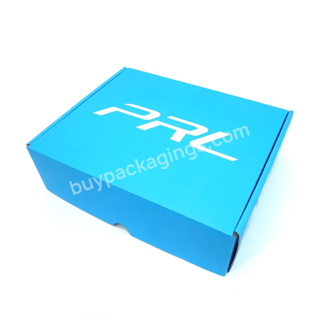 Customized Eco-friendly Blue Corrugated Mailer Postal Craft Paper Packaging Boxes With Matte Lamination For Gift Set