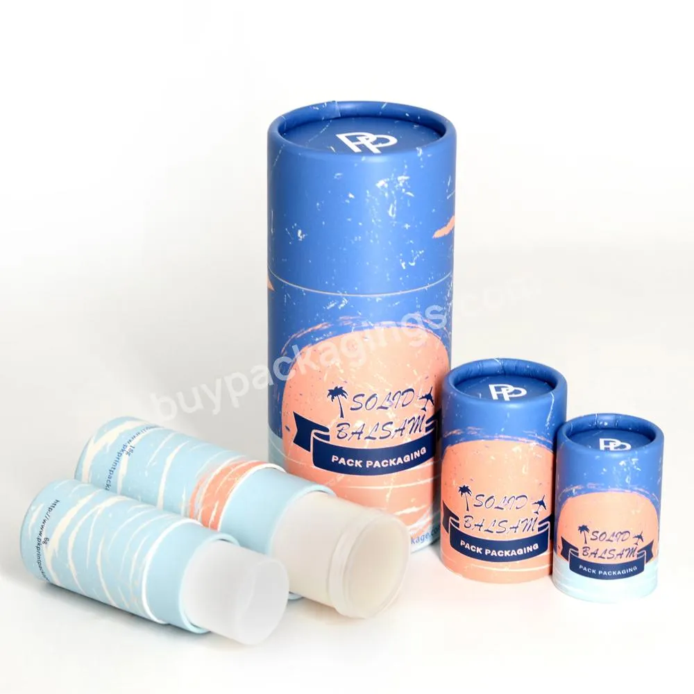 Customized Eco Friendly Cardboard Sun Stick Containers Cosmetic Packaging Twist Up Paper Tube