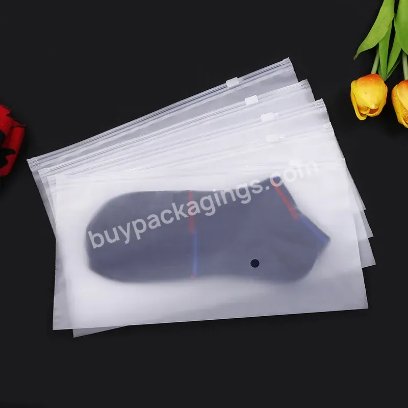 Customized Eco Friendly Printed Packaging Bag Plastic Packaging Zipper With Logo Clear Pvc Zipper Bags T Shirt Clothes