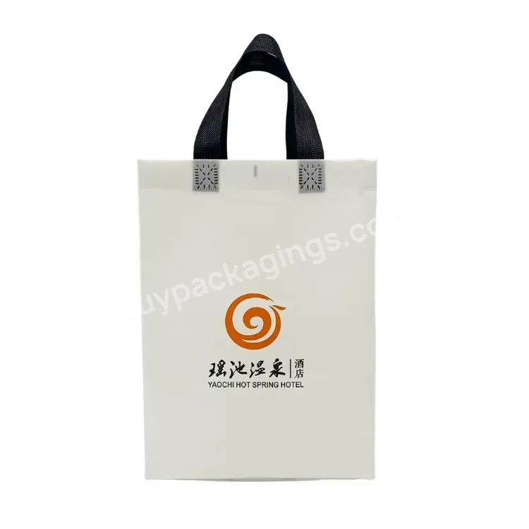 Customized Eco Non-woven Reusable Grocery Promotional Green Laminated Pp Non Woven Tote Bag For Food Packing