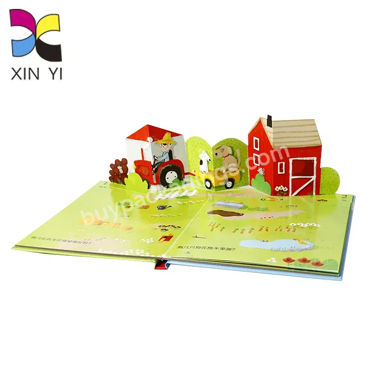 Customized English For Kid Color Stickers Children Pop Up Book