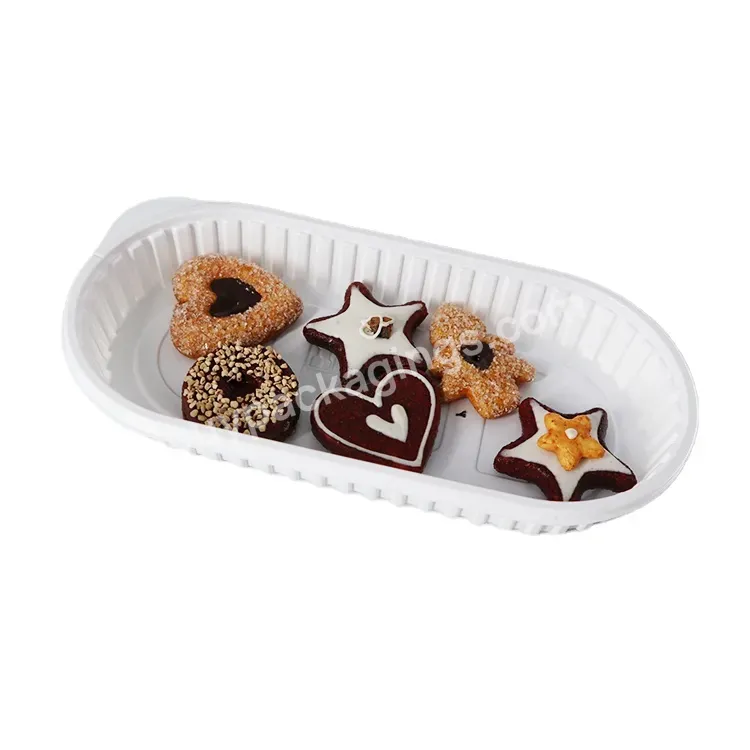 Customized Food Grade Plastic 2 Compartment Pet Round Biscuit Container With Lid