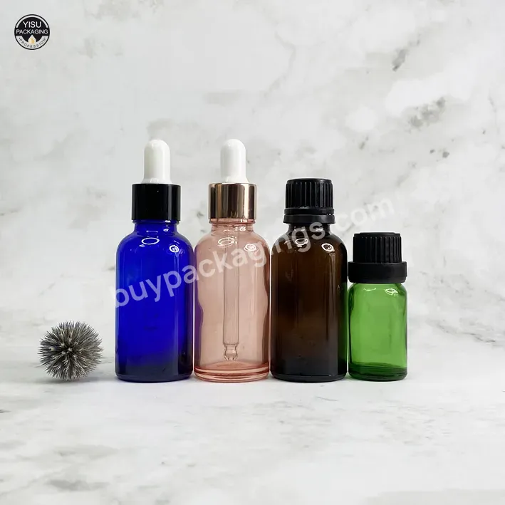 Customized Frost Glass Dropper Bottle For Essential Oil 10ml 20ml 30ml 50ml 100ml Empty Packaging Black Essential Oil Bottles