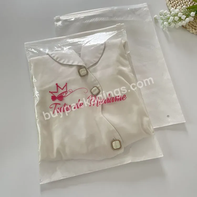 Customized Garment Packaging Bag With Own Design Premium Zipper Plastic Zip Lock Bags For Hoodies