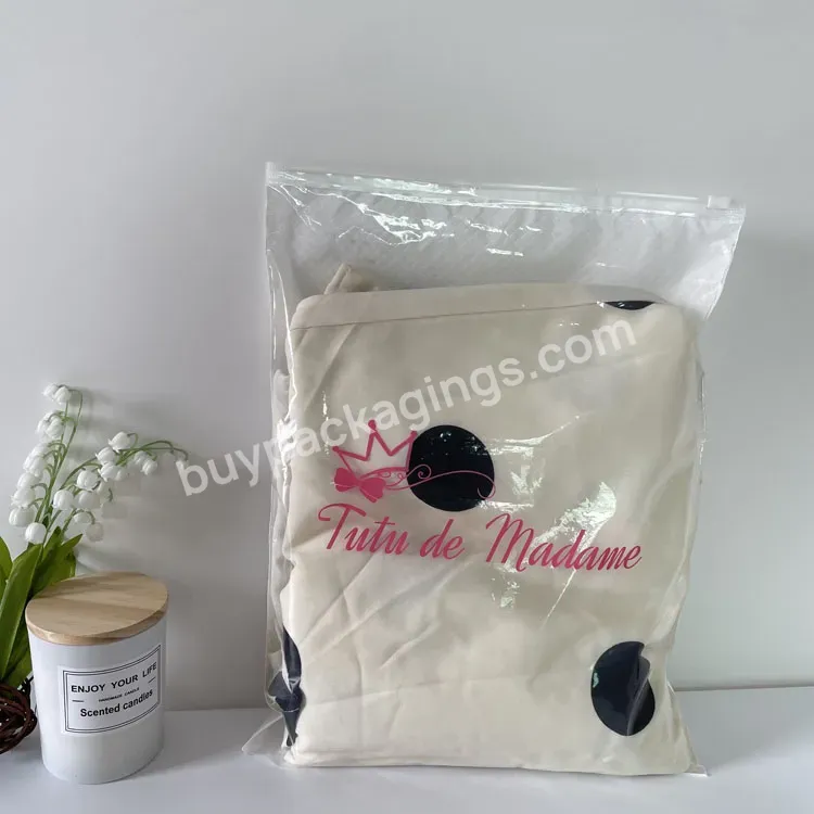 Customized Garment Packaging Bag With Own Design Premium Zipper Plastic Zip Lock Bags For Hoodies