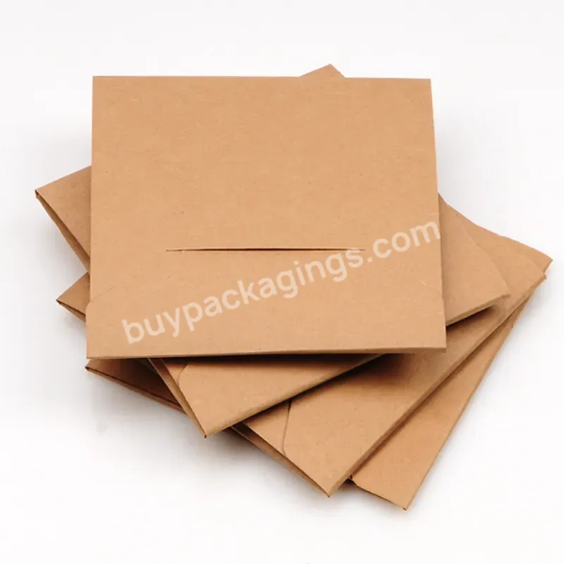 Customized Golden Foiled Logo Jewelry Case Envelope Packaging Paper Sleeve With Window