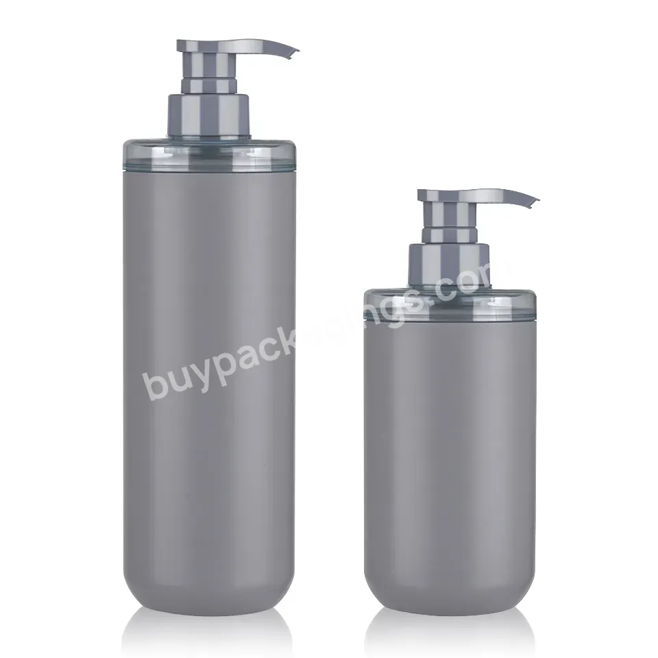 Customized Hdpe 550ml 800ml Container Bottle Personal Care Empty Grey Shampoo Lotion Bottle