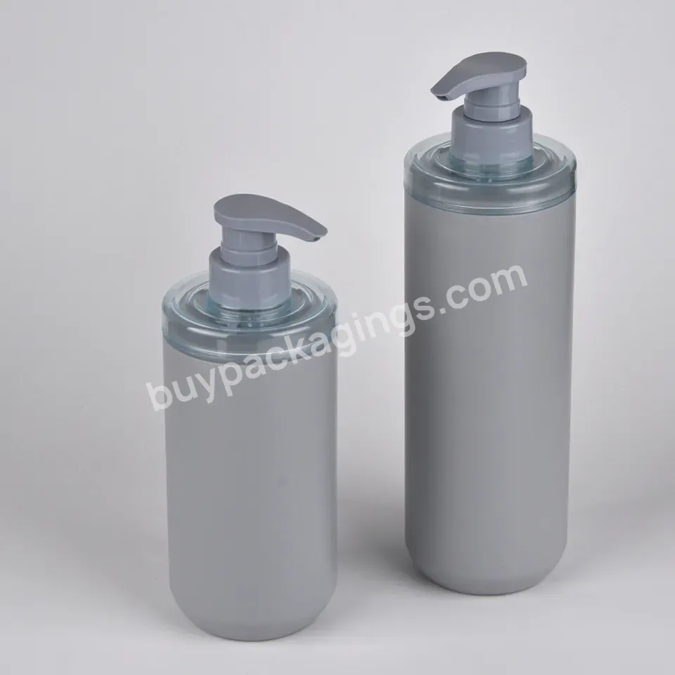 Customized Hdpe 550ml 800ml Container Bottle Personal Care Empty Grey Shampoo Lotion Bottle