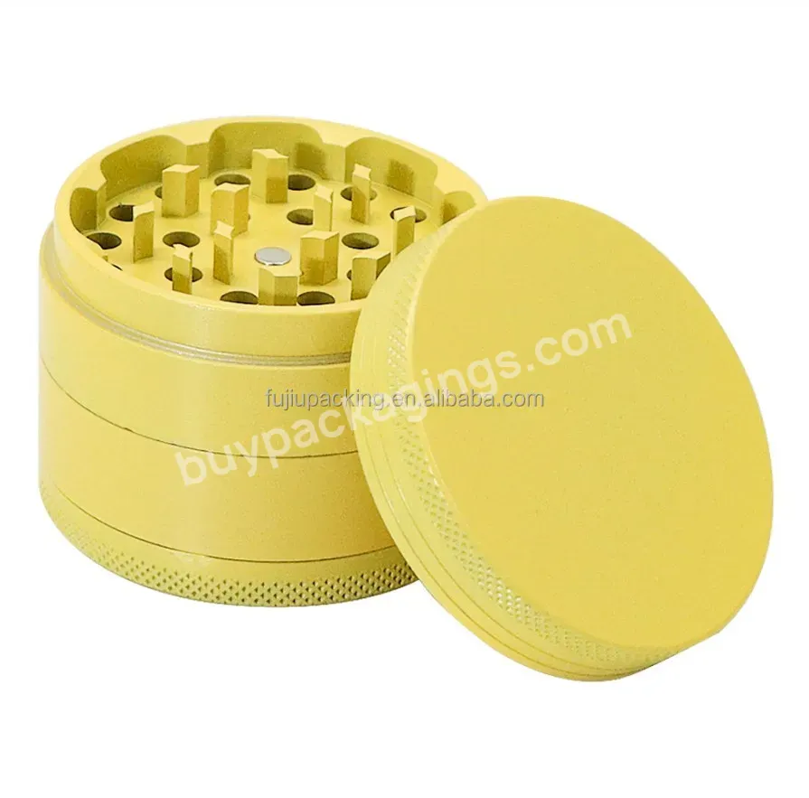 Customized High Ceramic Paint And Rubber Paint 4 Piece Metal Herb Grinder,Grinders Smoking