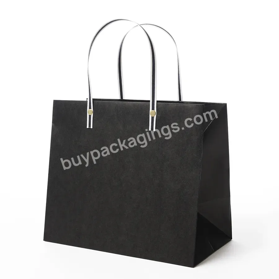 Customized High-end Brand Eco-friendly Kraft Paper Bag Luxury Shopping Bag With Printing Logo