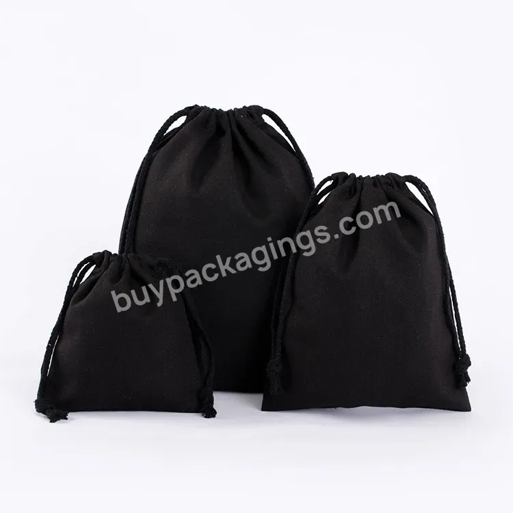 Customized High-quality Environmentally Friendly Reusable Cotton Canvas Small Drawstring Bag