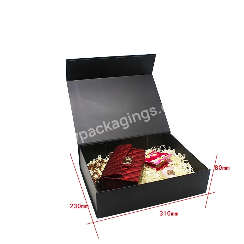 Customized High Quality Luxury Foldable Matt Black Paper Flower Gift Packaging Box