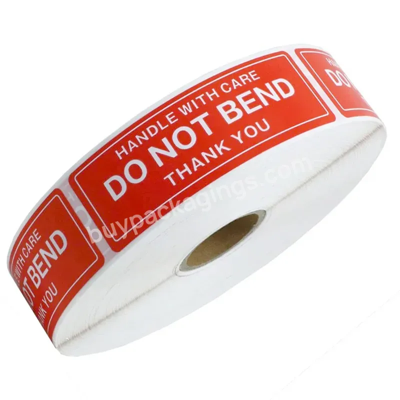 Customized High Quality Permanent Adhesive Fragile Stickers Handle With Care Warning Shipping Label