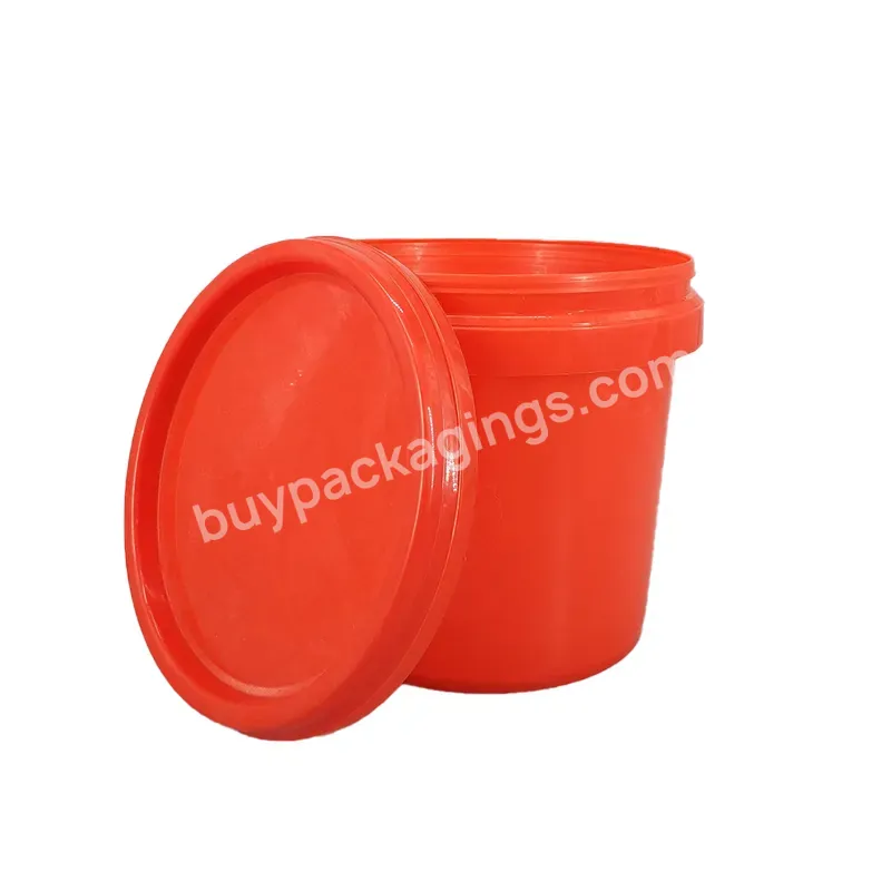 Customized Iml Pp 500ml 750ml 1 Liter 1.5 Liter 2liter White Clear Plastic Ice Cream Container Bucket With Lid