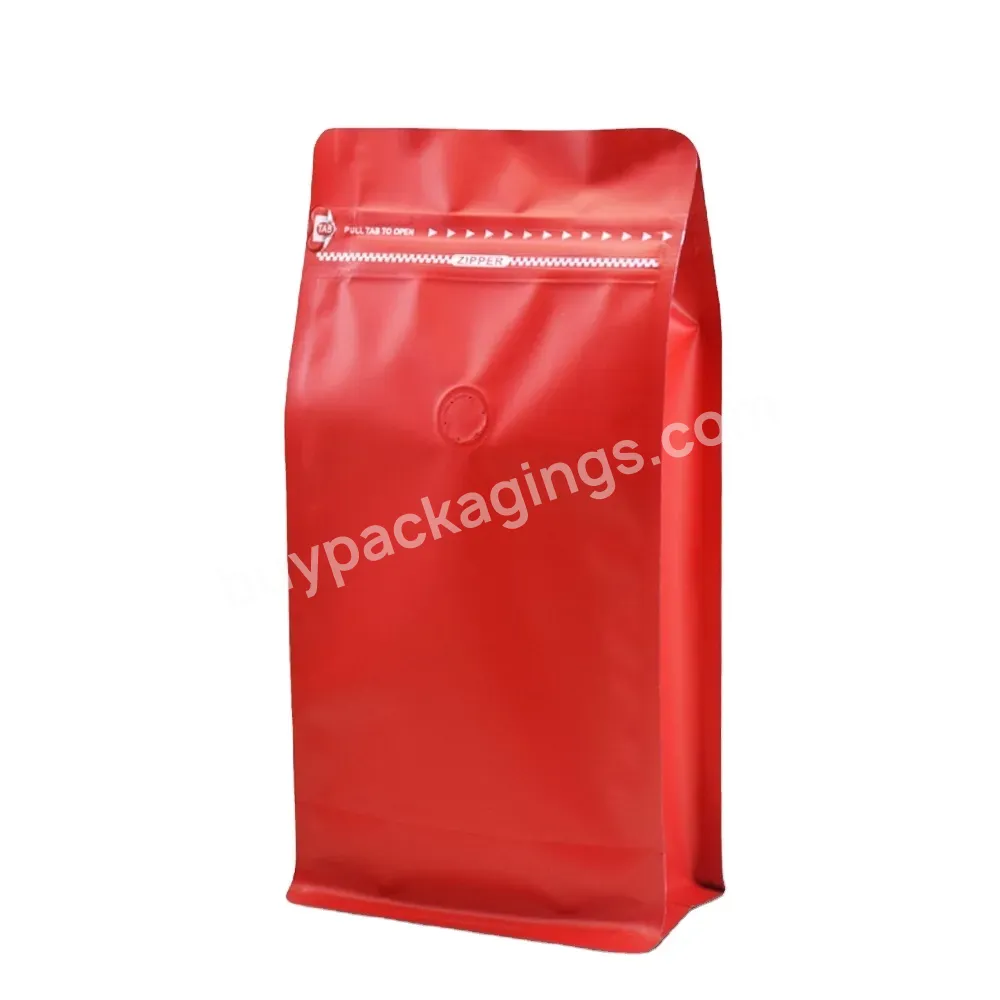 Customized Laminated Mylar 250g 500g 1kg Flat Bottom Coffee Pouch Custom Zipper Bags Custom Printed Coffee Beans Packaging Bags