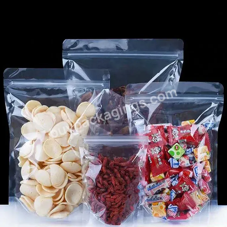 Customized Lamination Resealable Zip Lock Transparent Clear Bag Stand Up Pouch Zip Lock Plastic Bags