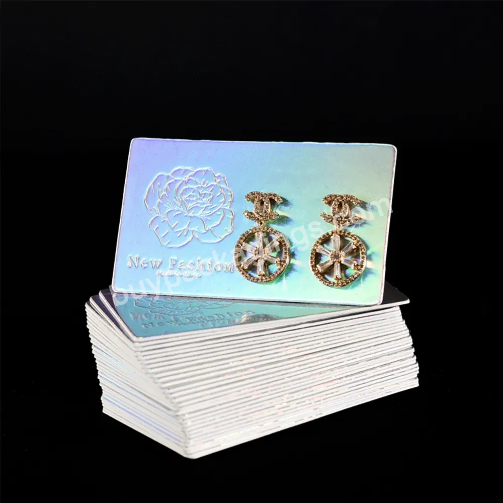 Customized Laser Cardboard Paper Ear Studs Hanging Card Jewelry Earrings Display Packaging Cards