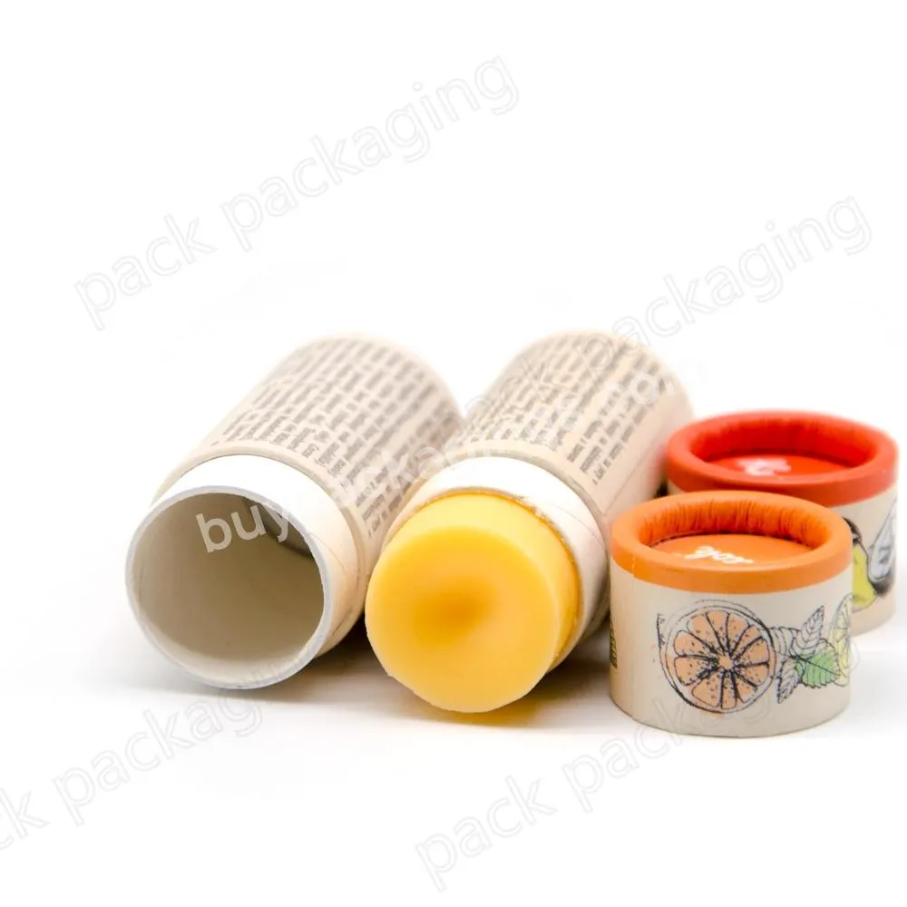 customized lipstick cardboard containers biodegradable empty push up lip balm tube