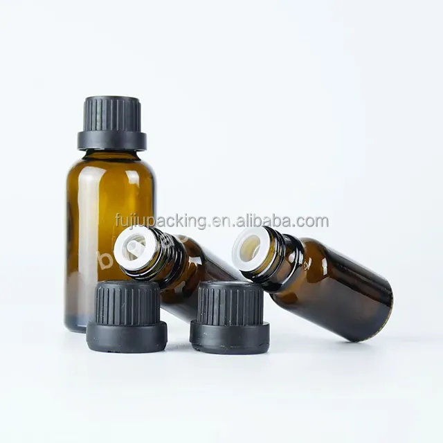 Customized Logo 10ml Dropper Bottle Glass Mini Clear 1oz Amber Glass With European Dropper Cap Dropper Bottle